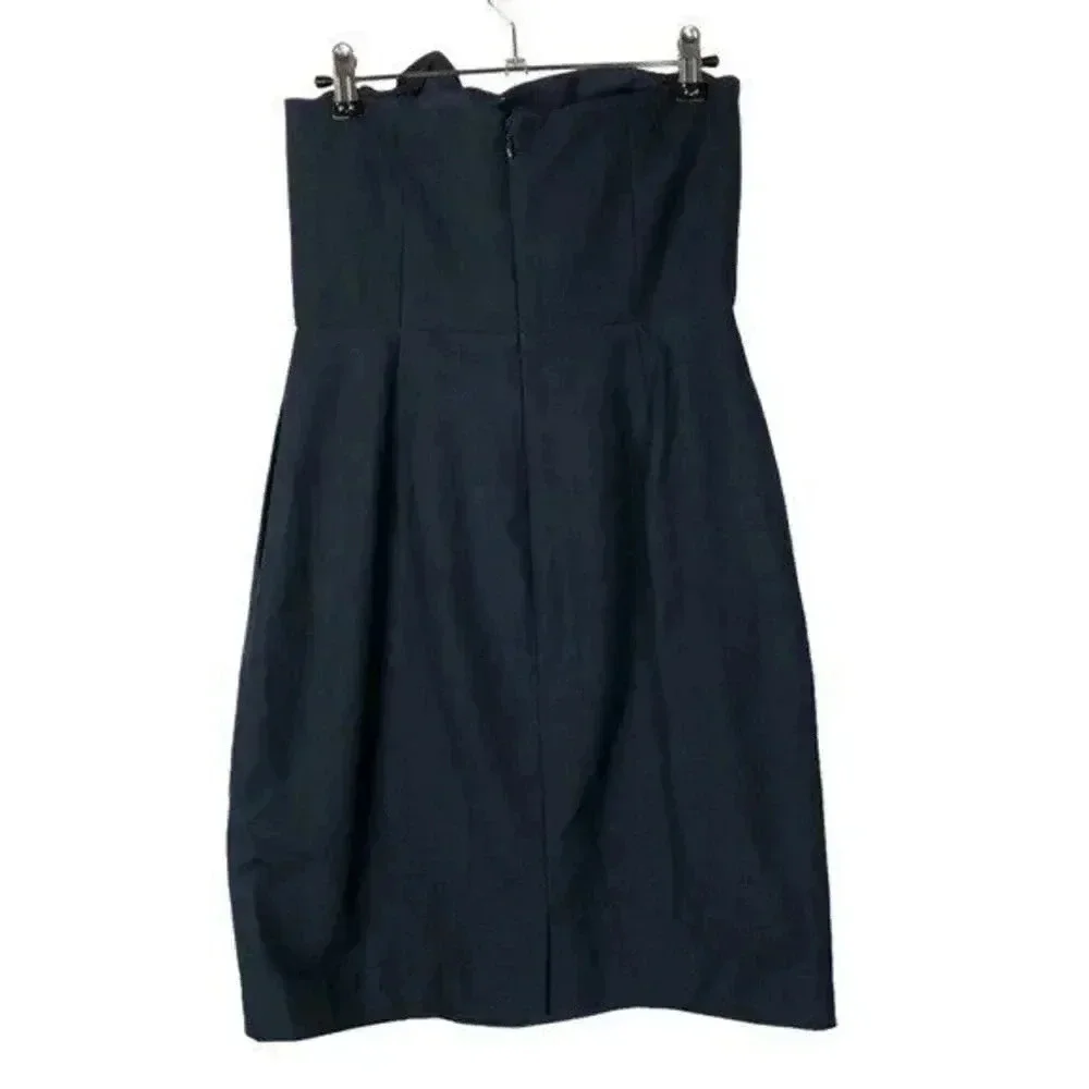 J. Crew Navy Blue Strapless Cocktail Mini Dress 4